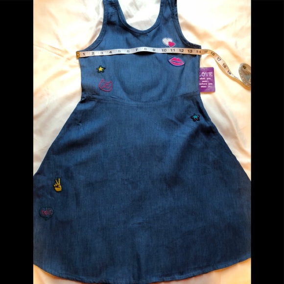 ❤️NEW Navy Embroidered Chambray Sundress- Girls - Picture 5 of 8